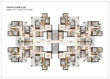 Typical Floor Plan - Tower 2 & 3